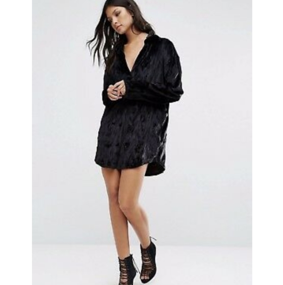 oversized velvet dress